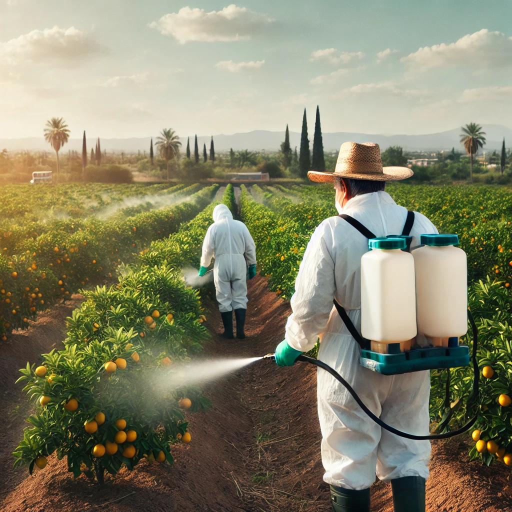 La imagen tiene un atributo ALT vacío; su nombre de archivo es DALL%C2%B7E-2024-08-26-11.49.04-Farmers-applying-fumigation-in-a-citrus-field-in-Linares-Nuevo-Leon-Mexico.-The-scene-depicts-a-rural-agricultural-landscape-with-rows-of-citrus-tre.webp